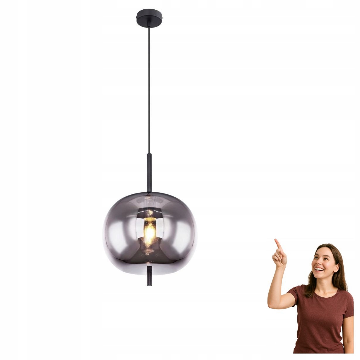 Závesná lampa Blacky 15345H1 Globo