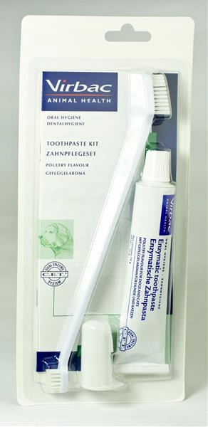 C.E.T.Zubní pasta enzymatická pes drůbeží 70g+kartáčky