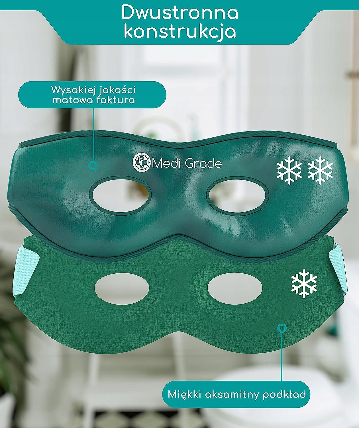 Opaska żelowa maska na oczy kompres żelowy na oczy Chłodzący Mrożenie Działanie chłodzący