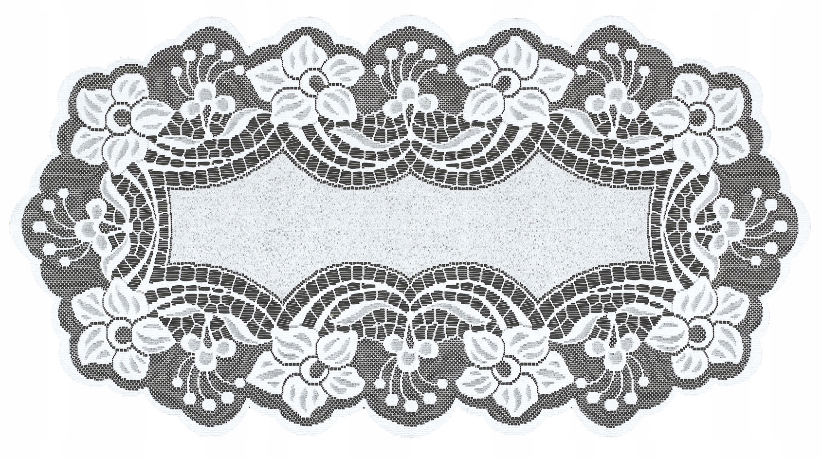 

Bieżnik,obrus biały żakardowy 60x120cm 249301