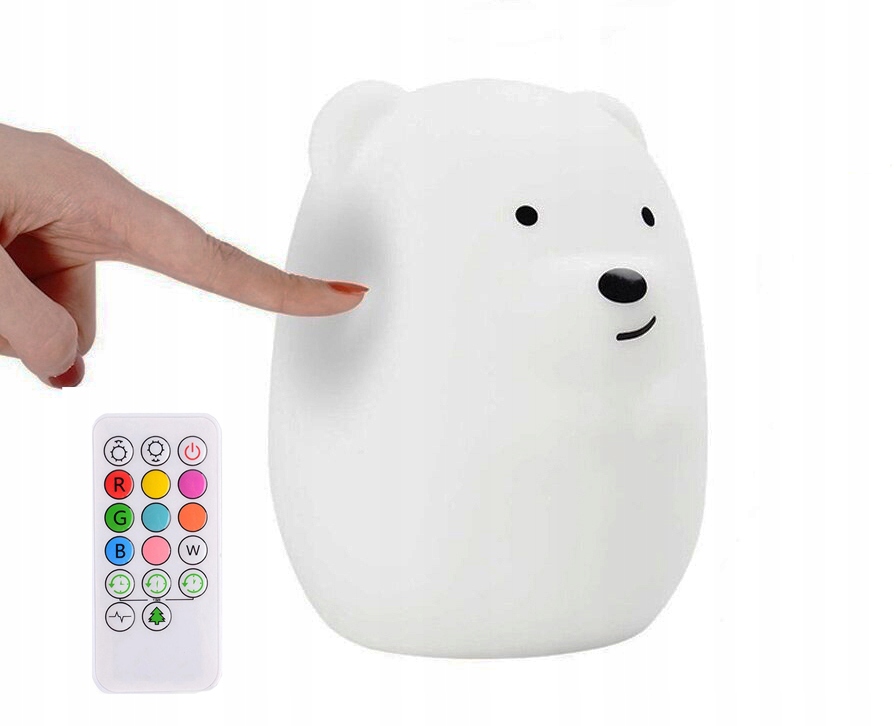НОЧНИК ДЛЯ ДЕТЕЙ МЕДВЕДЬ СЕНСОРНАЯ С ПУЛЬТОМ ДИСТАНЦИОННОГО УПРАВЛЕНИЯ