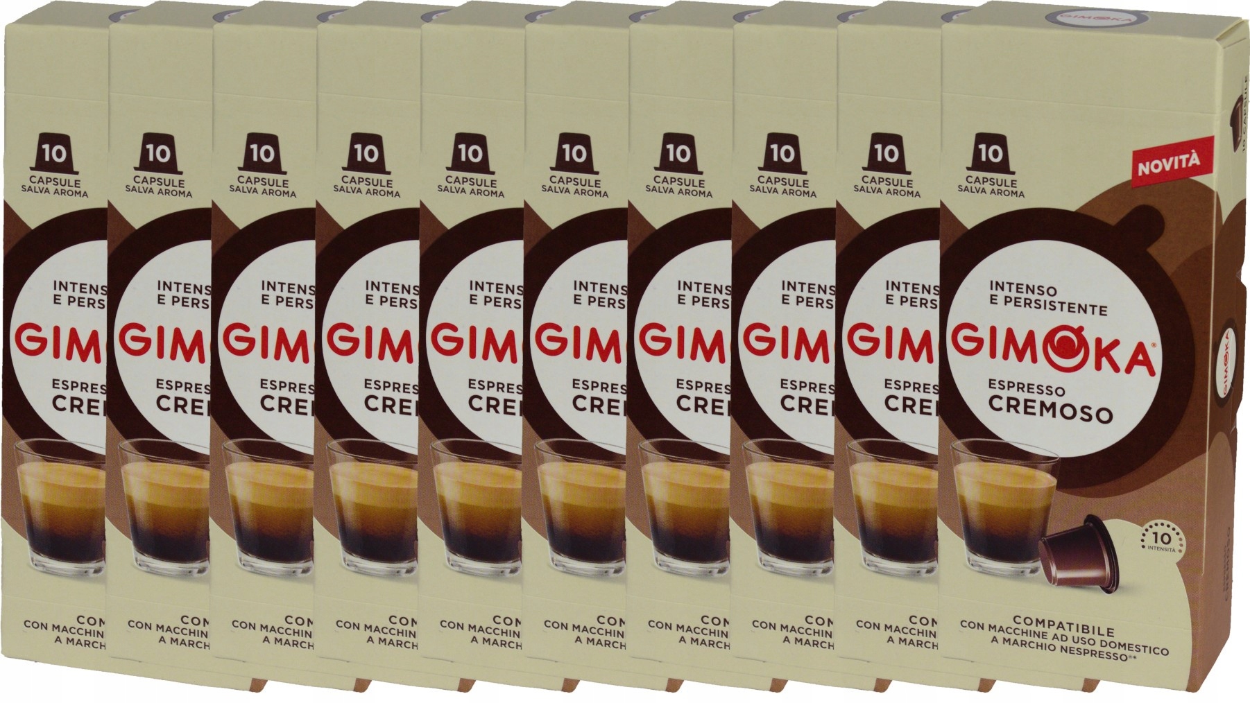 Levně Kávové kapsle do kávovaru Nespresso italské značky Gimoka Cremoso, 100 kusů