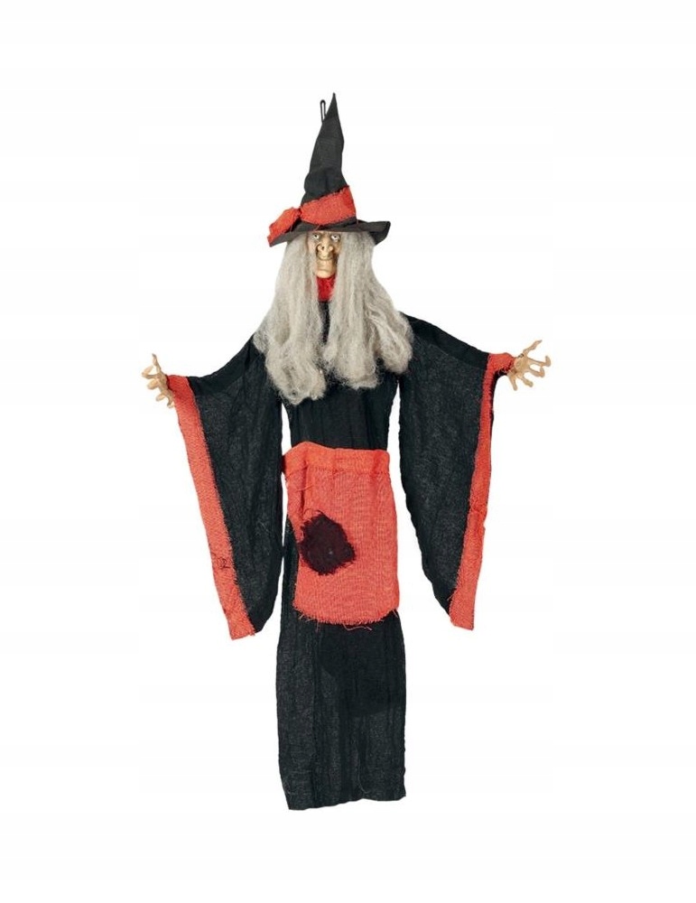 Dekorace Čarodějnice Baba Jaga 100 cm