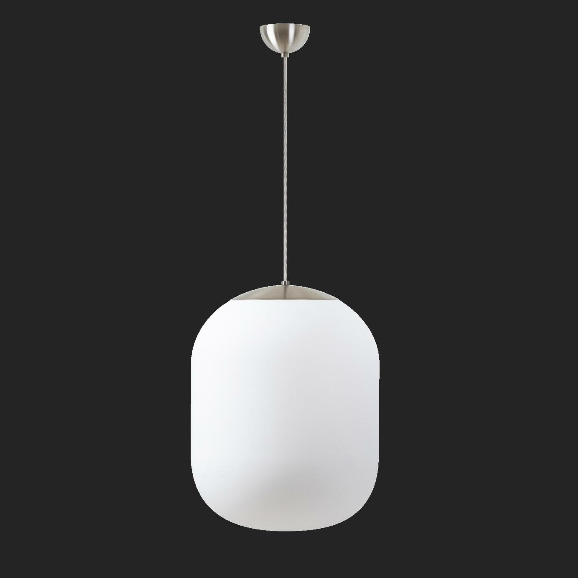 Osmont 67874 Tania S2 závesné sklenené svietidlo nerez brúsená biela IP40