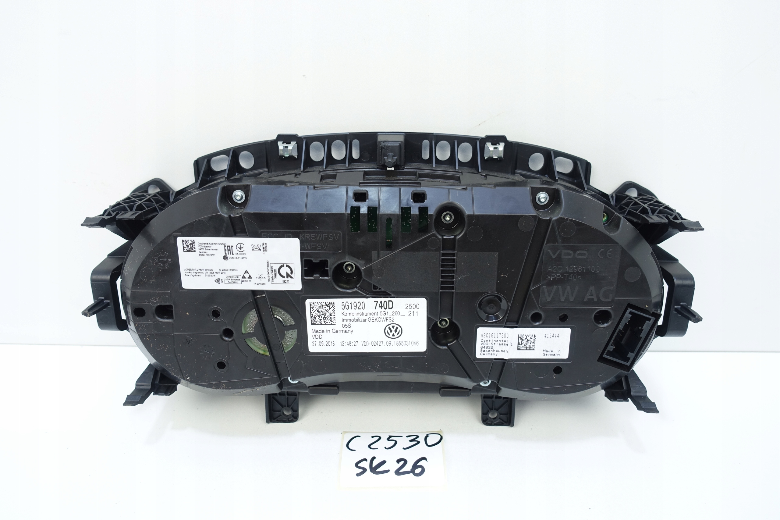 dials dials VW GOLF VII 7 5G 57046KM 5G1920740D