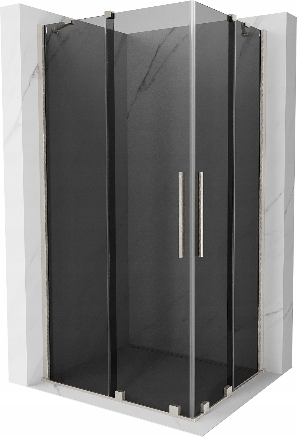 Mexen Velar 100x90 cm sprchový kout grafit/nikl kartáčovaný