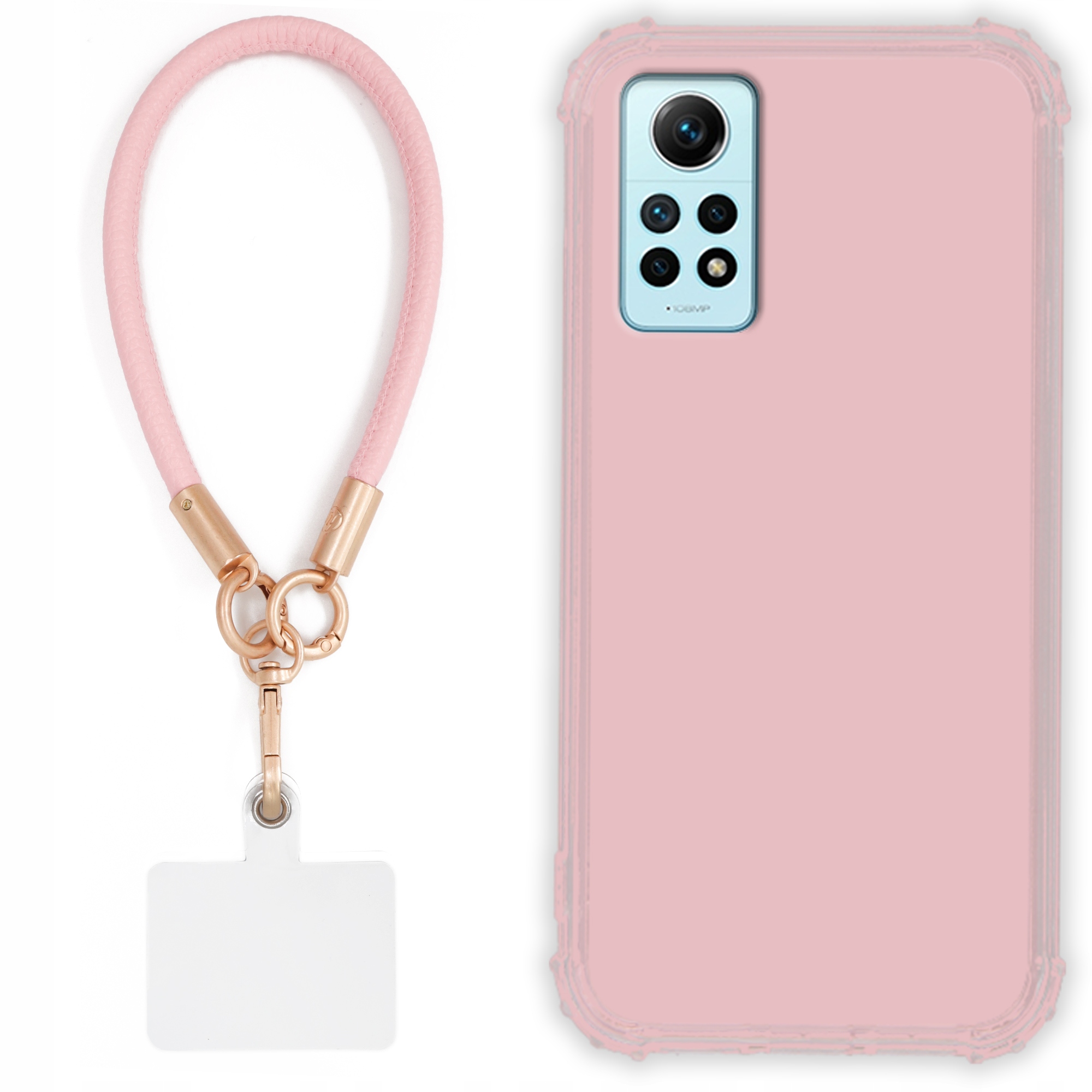 Pouzdro Pro Xiaomi Redmi Note 12 Pro 4G Antishock Pinky Růžové vodítko Sada