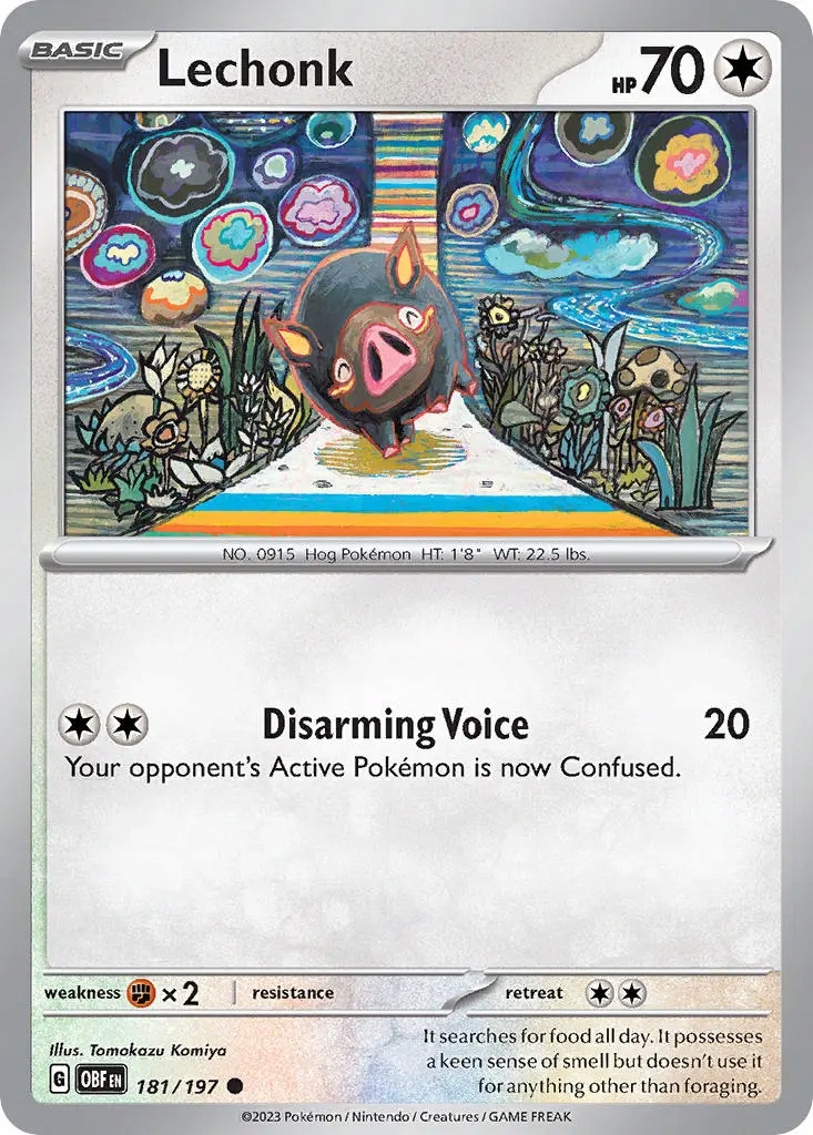 Oryginalna Karta Pokemon Lechonk (obf 181)