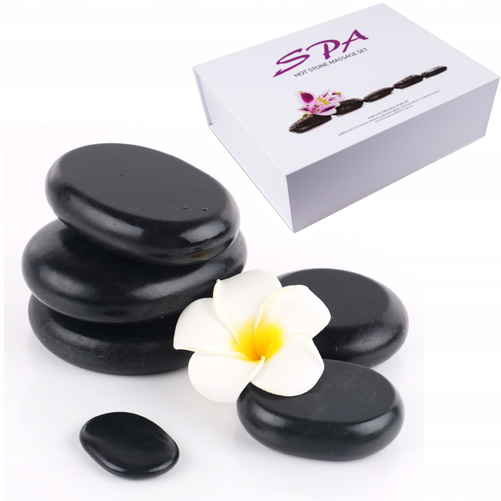 Masážní kameny bazalt Spa sada 16 Ks Dárek k Vánocům s dárkem