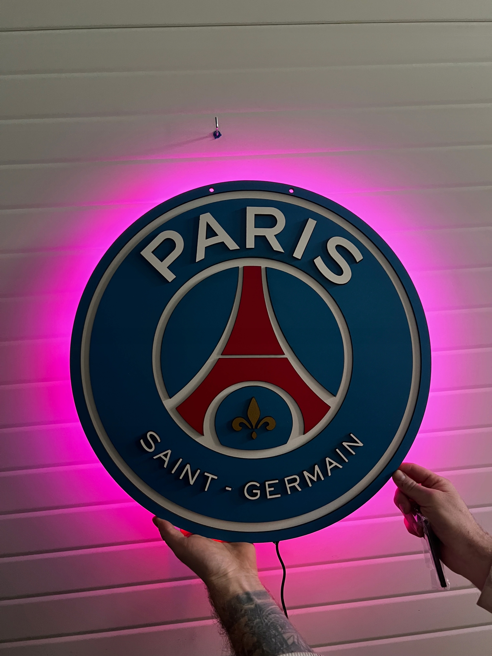 Drevený Led obraz Fc Paris Saint-Germain Psg Nástenná Dekorácia 3D obraz