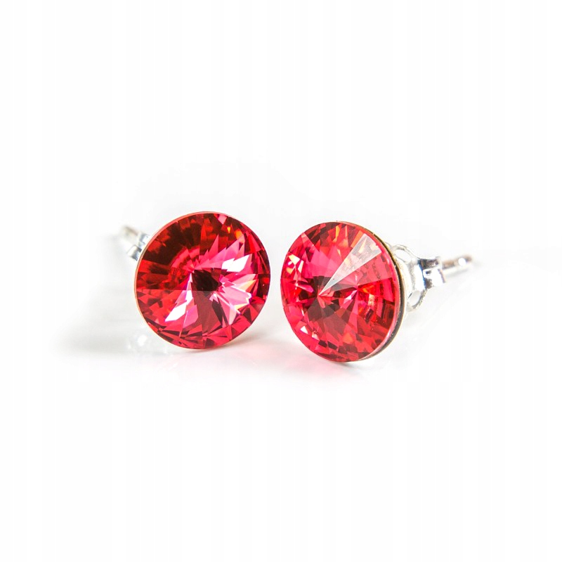 

Srebrne Kolczyki 925 z kr. Swarovski Rivoli 6 Padp