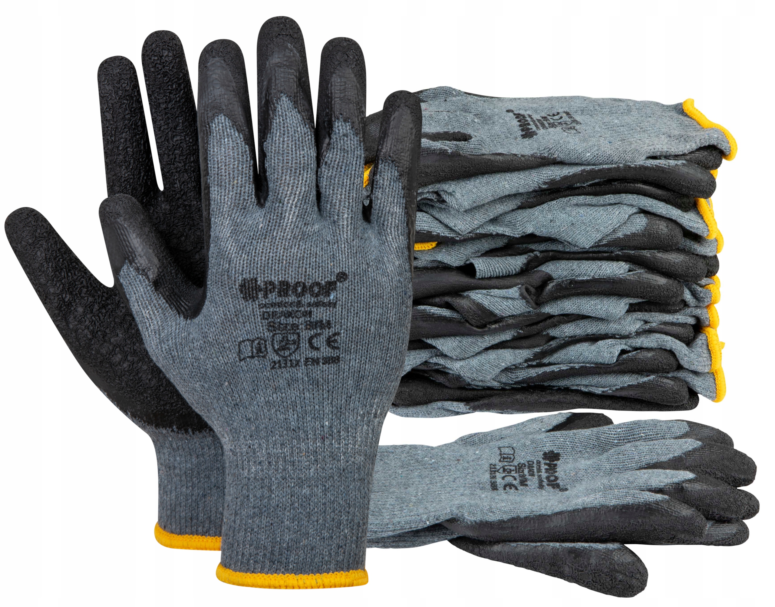 RĘKAWICE ROBOCZE OCHRONNE GRUBE BUDOWLANE PROOF DRAKON ROZ. 9 12 par