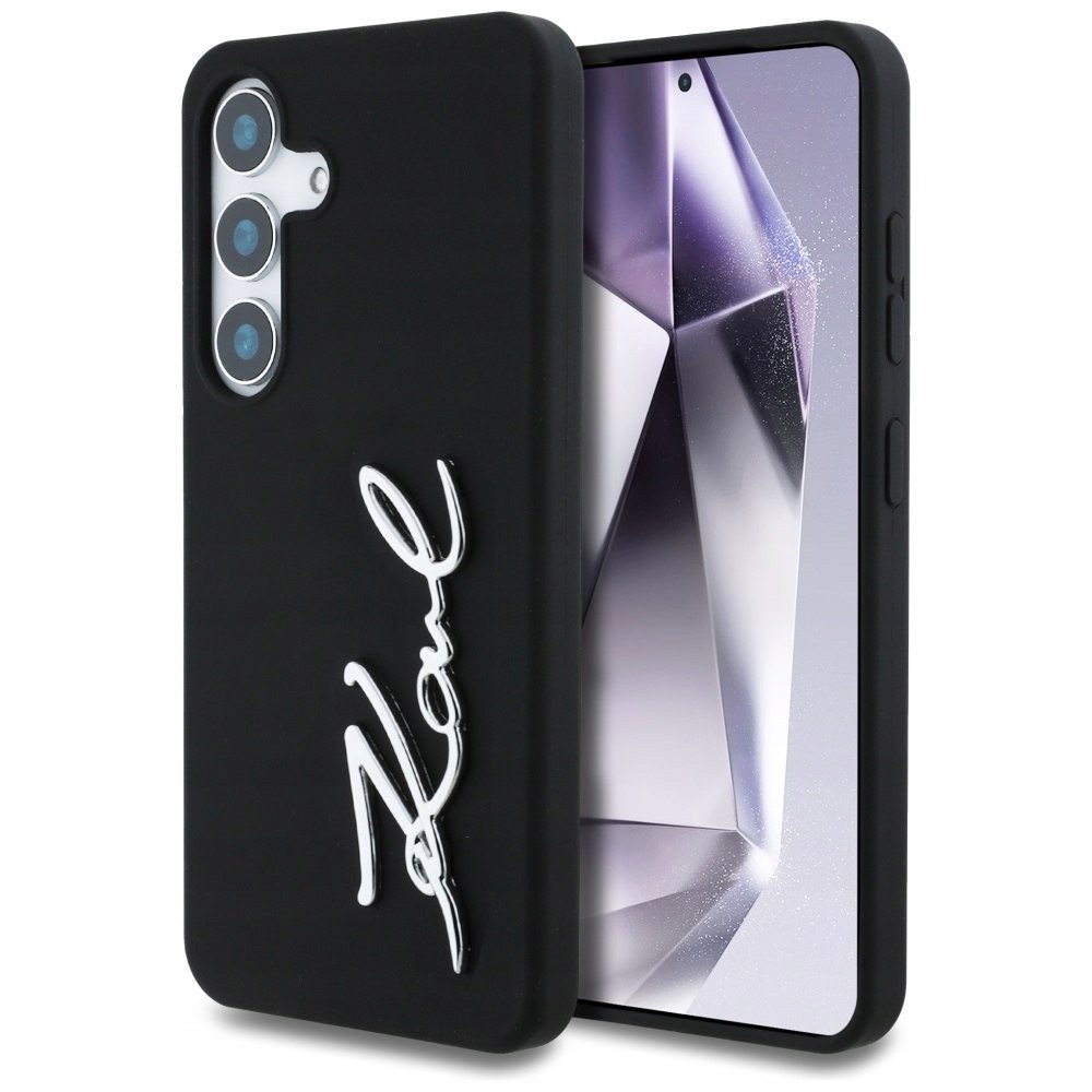 Pouzdro Karl Lagerfeld Silicone Metal Signature Logo pro Samsung Galaxy S25