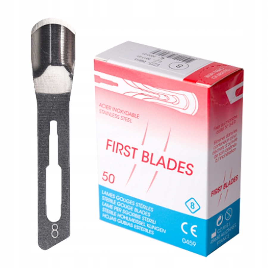 Dłutka podologiczne First Blades r. 8 - 50 sztuk oryginalne