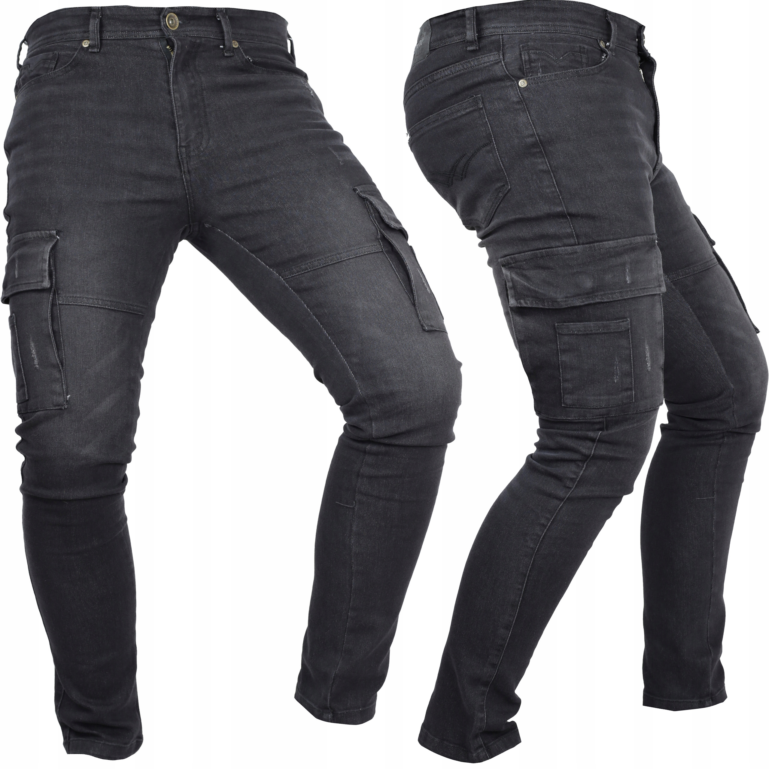 Spodnie robocze męskie Jeans Mocne Bawełna dopasowane jeansowe Bhp