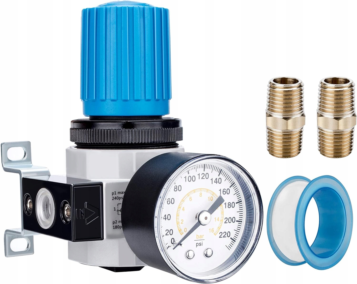 Regulátor Vzduchu S Manometrem 1/4" 12 Bar Regulátor tlaku