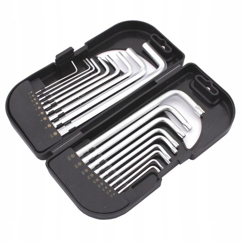 

Klucze imbusowe Torx CrV 18cz Hex Zestaw