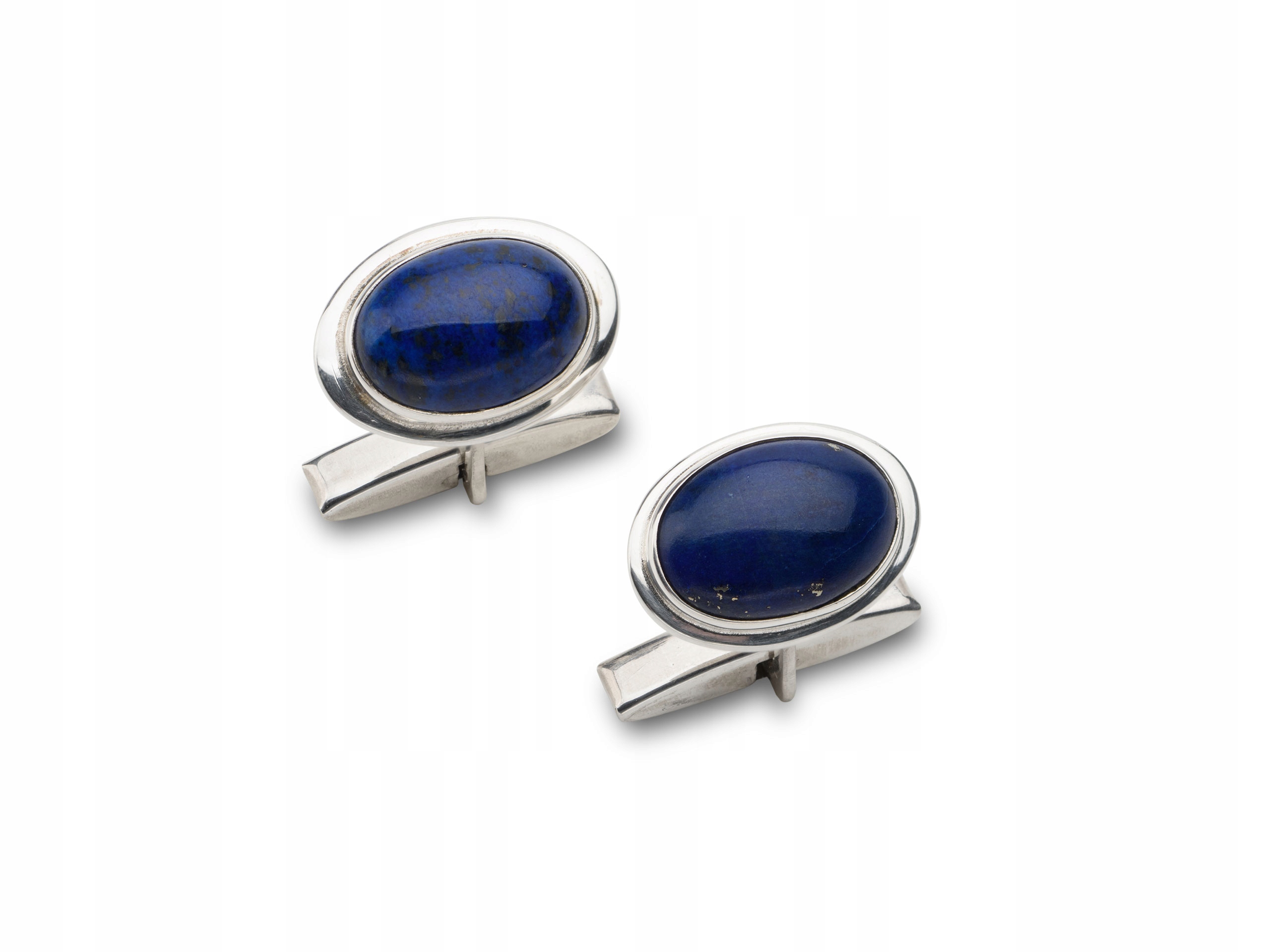 

Srebrne spinki do koszuli lapis lazuli