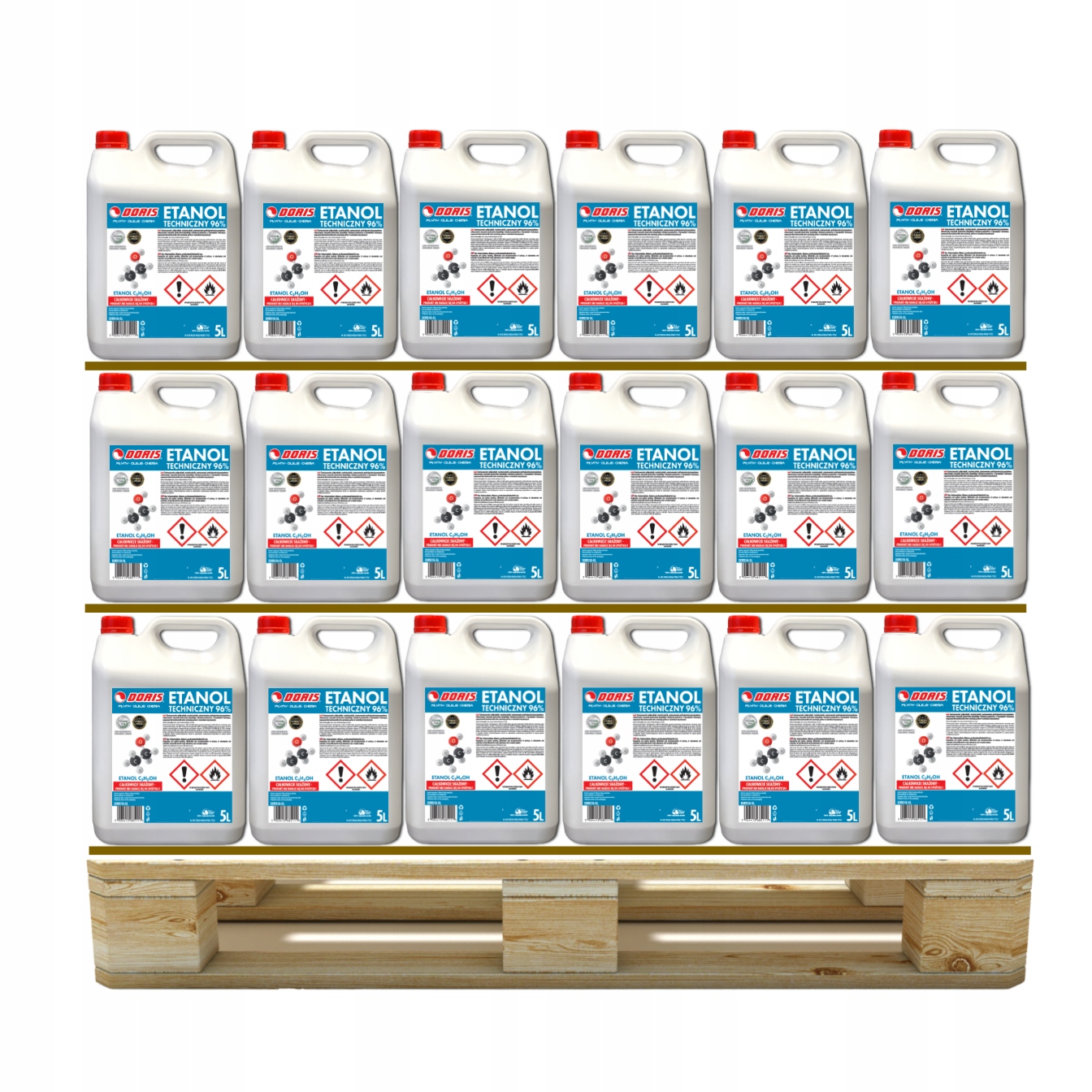 Doris Technický ethanol 96% 615L Sada 123ks x 5L