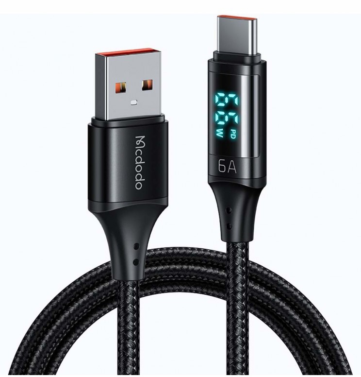 

McDodo Kabel przewód Usb-c Qc pomiar 66W 6A 1,2m