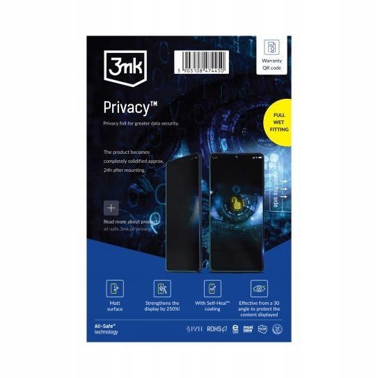 3mk All-Safe Privacy Aio fólie Phone Dry & Wet Fitting v2.0 25 pcs…