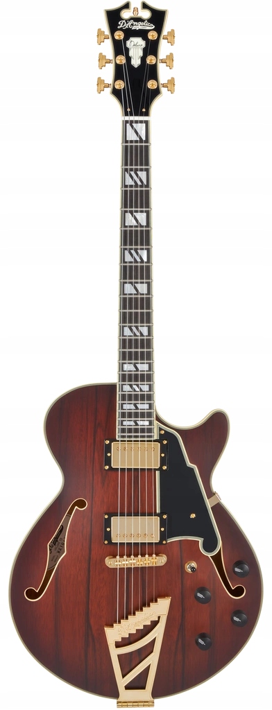 Gitara Elektryczna Dangelico Deluxe Ss Brown Burst Semi Hollow 22 Progi