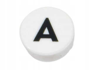 

Lego 98138pb211 1x1 Tile Literka A biała Nowa (1g)