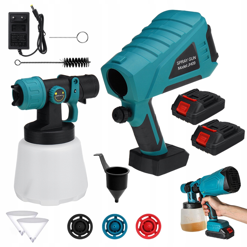 Pistole Na Malování Trysek Elektrický Malířský Agregát 1000 ML Se 3 Tryskami
