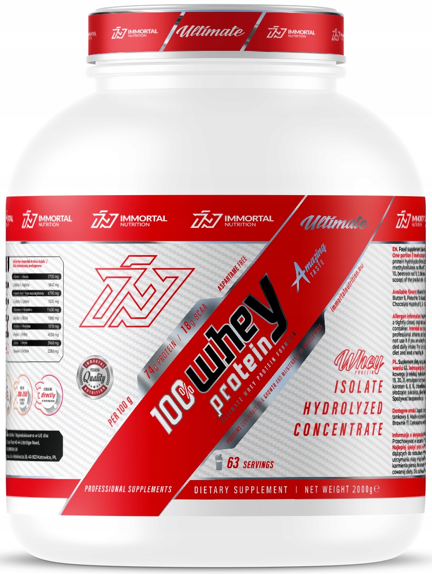 Immortal Whey Protein Instant 2000g čokoládovo-lískový
