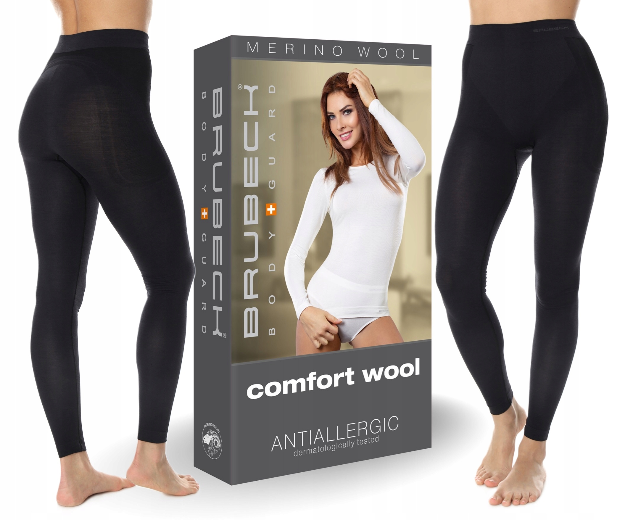 Brubeck Comfort Wool legginsy termo Oddychające Lekkie Na Co Dzień