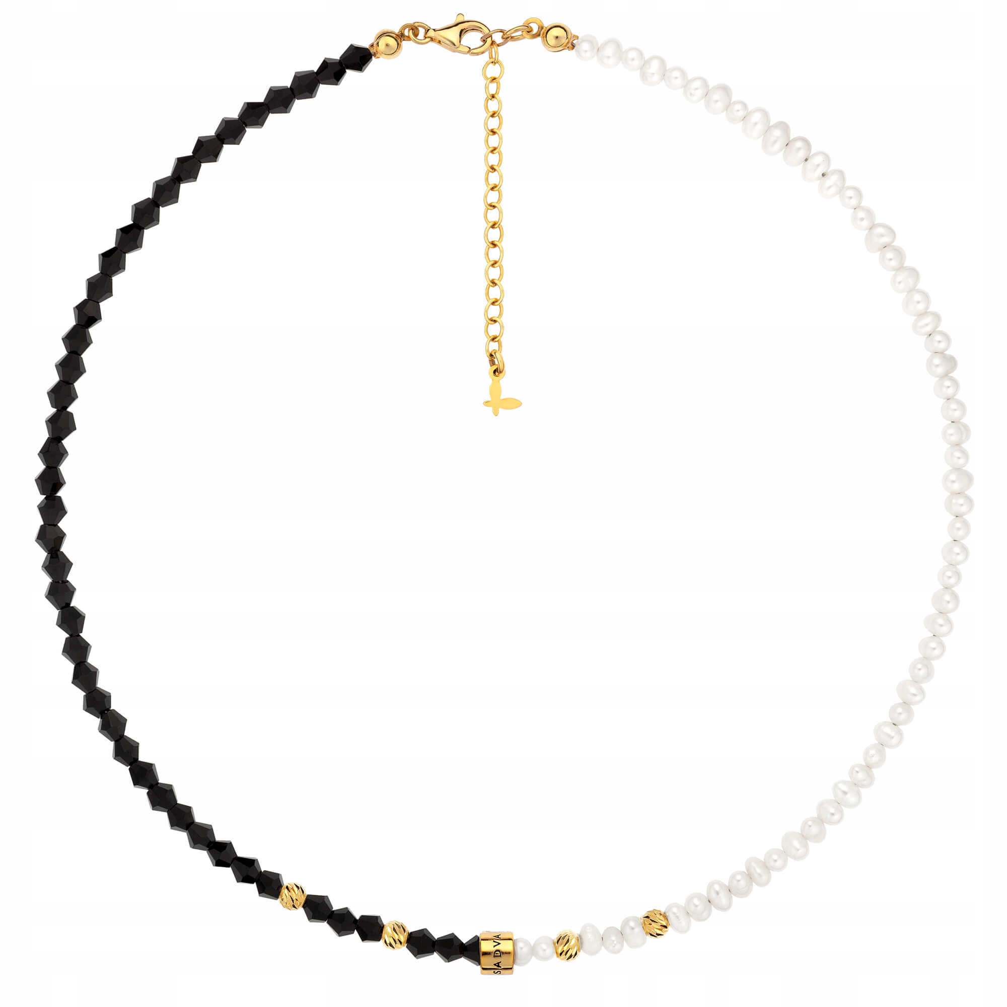 

Naszyjnik choker perły natur koraliki faset Sadva