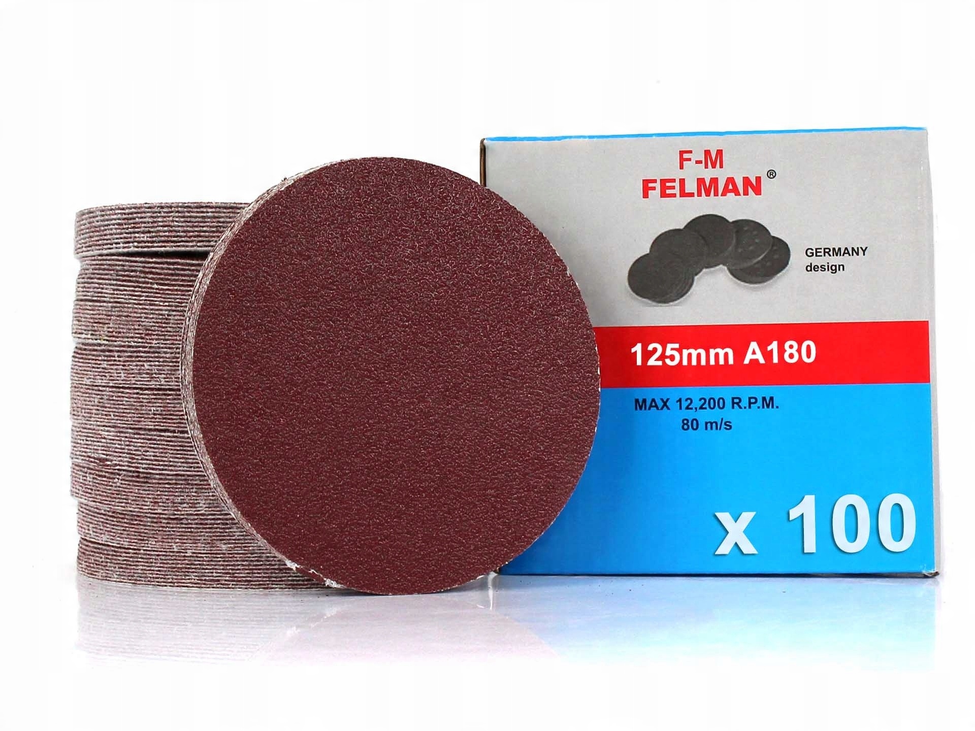 

Krążki Ścierne Papier Na Rzep 125 gr 180 100x