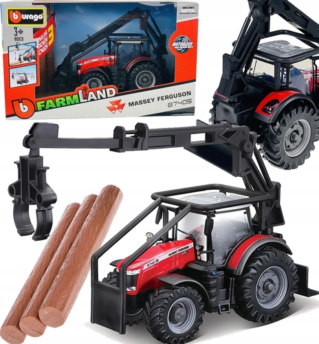

Traktor Metalowy Massey Ferguson Ładowarka Bburago