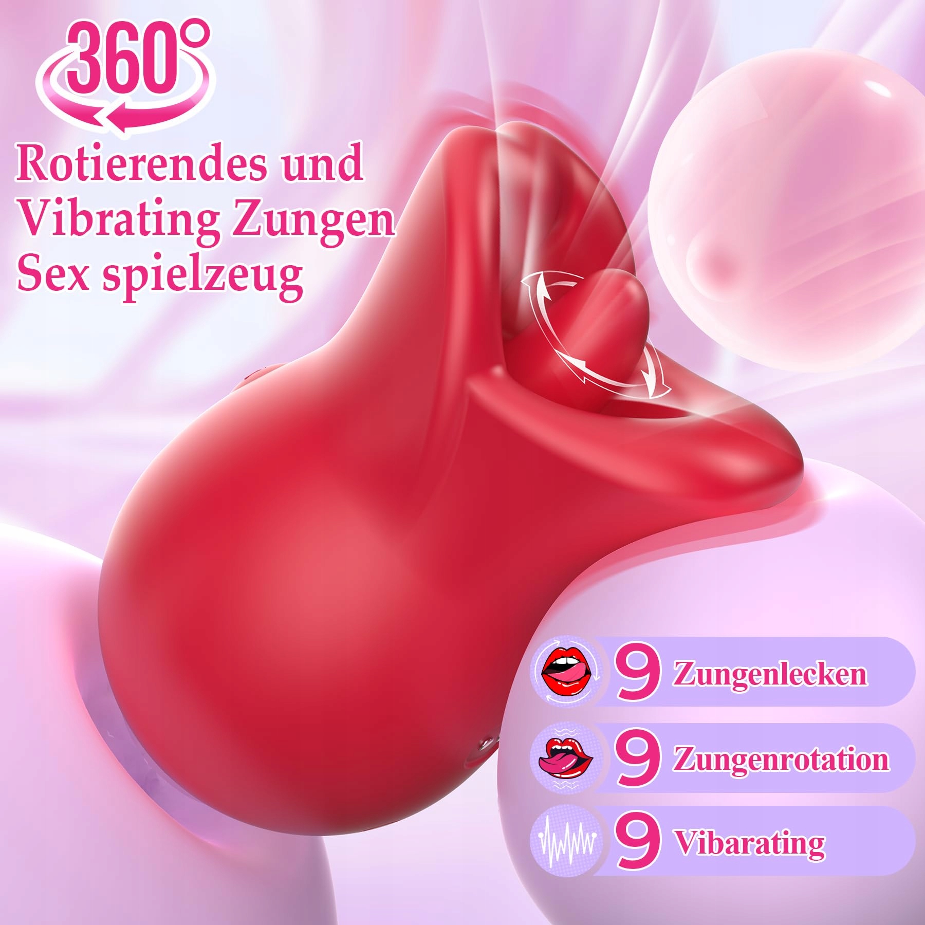 VIBRATORENSETS Zestaw Wibratorów Dla Kobiet Z Masażerem Klitorisu Czerwony — miniatura 2