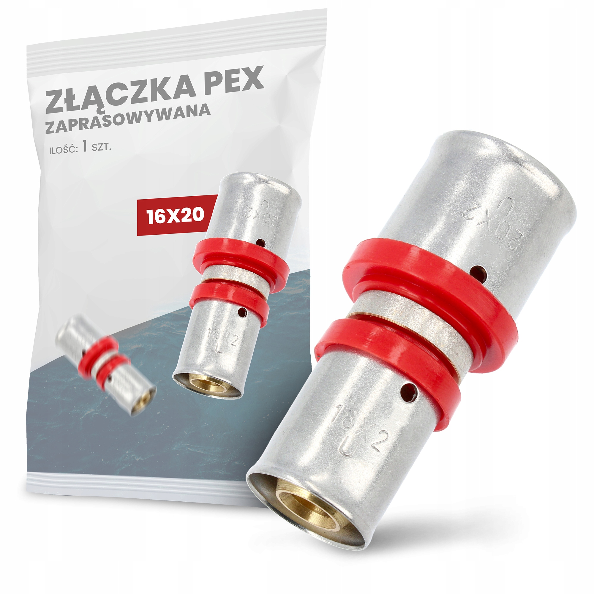 

Złączka Pex 16x20 zaprasowywana zaciskana C.o.