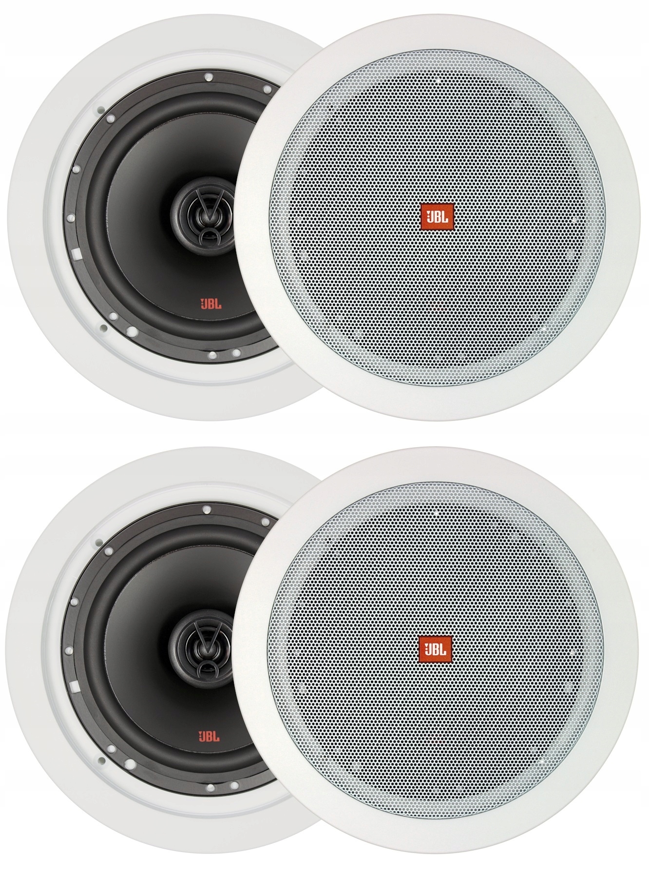 4 MOCNE GŁOŚNIKI JBL 165MM + MASKOWNICE SUFITOWE DO KUCHNI ŁAZIENKI SAUNY