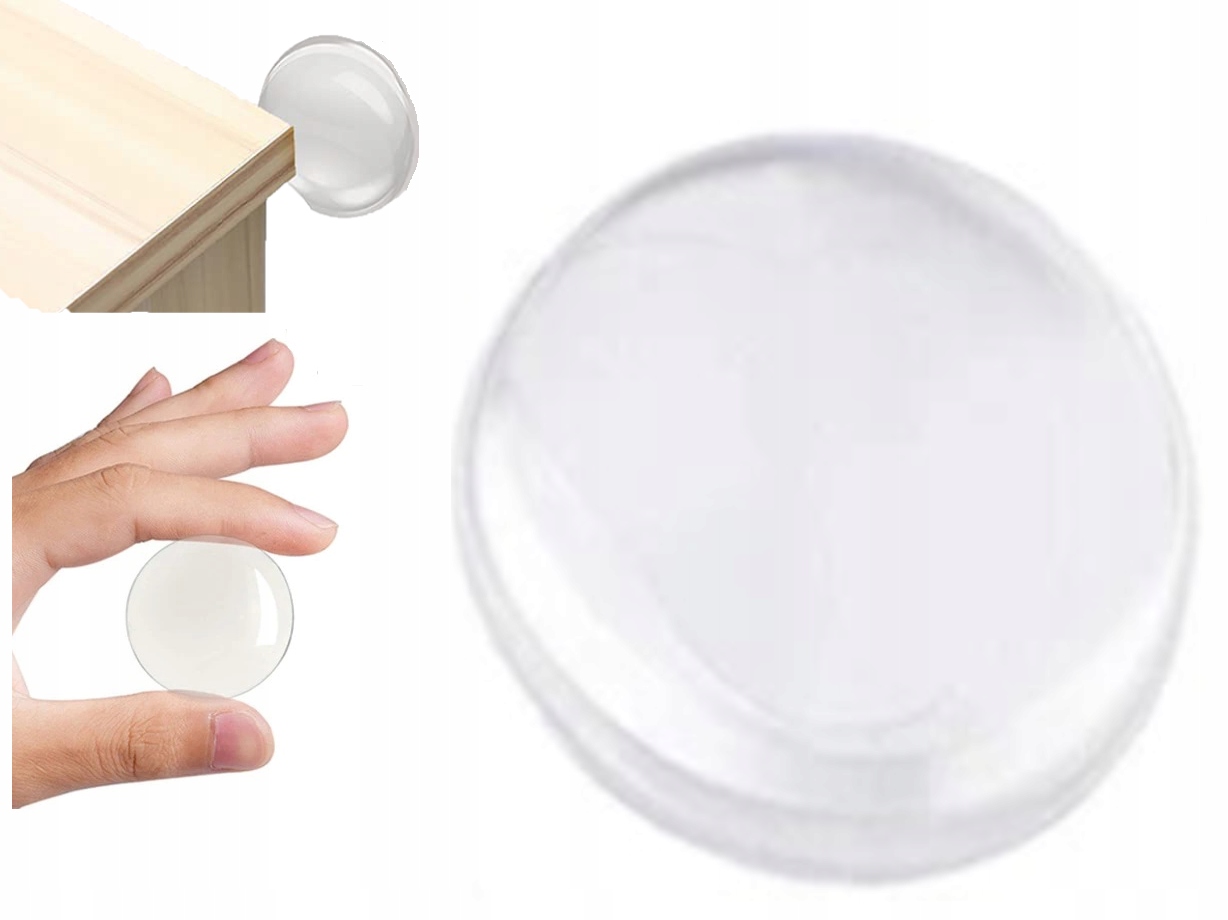 ODBOJNIK ODBÓJ DRZWI KLAMKI SAMOPRZYLEPNY DO ŚCIAN TRANSPARENTNY