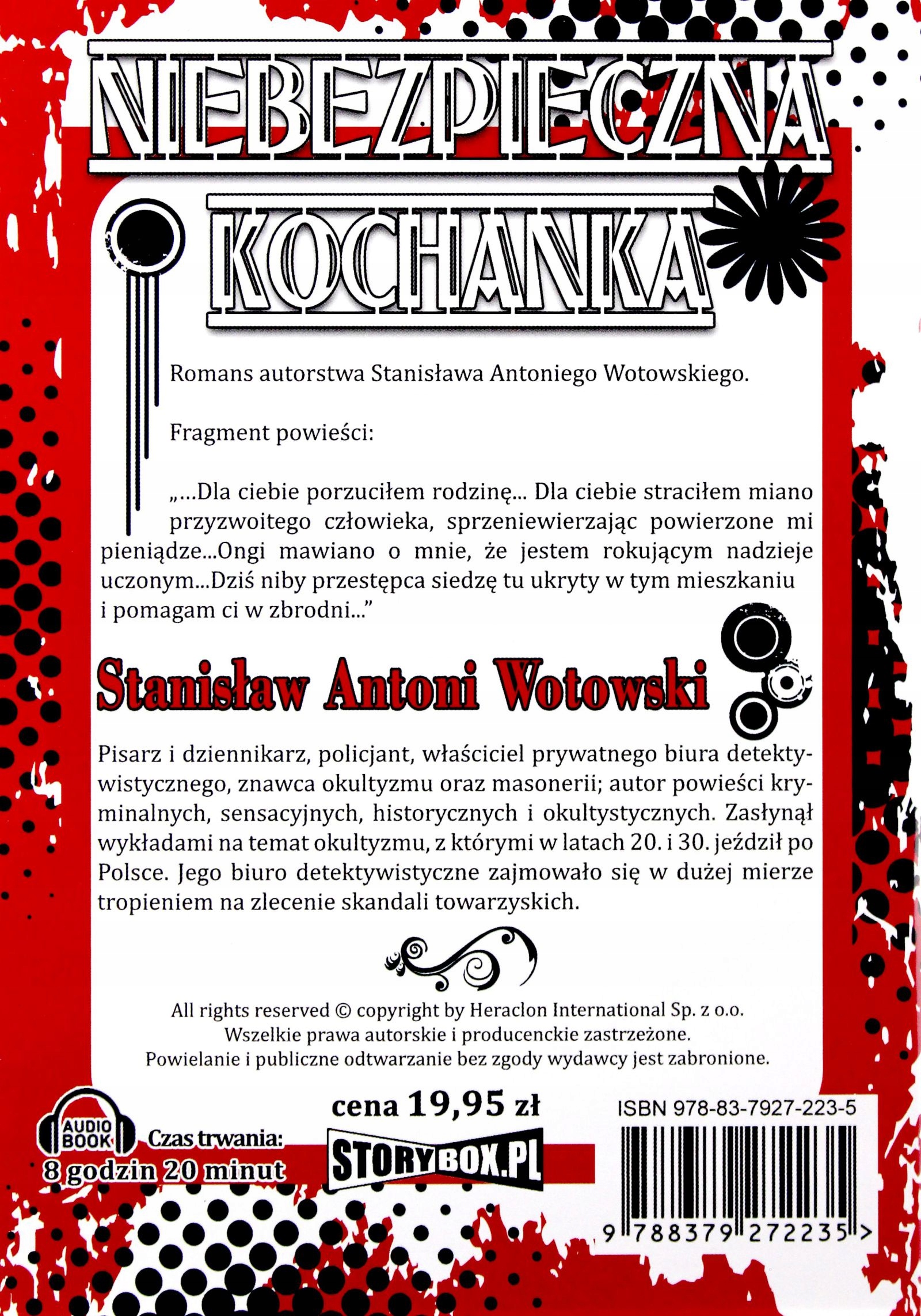 NIEBEZPIECZNA KOCHANKA - STANISŁAW WOTOWSKI [AUDIOBOOK] [CD-MP3] Stan opakowania oryginalne