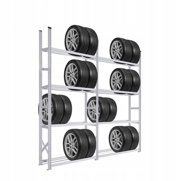 МЕТАЛЕВИЙ ОЦИНКОВАНИЙ СТЕЛАЖ ДЛЯ ЗБЕРІГАННЯ 32 КОЛЕСА 235 ММ