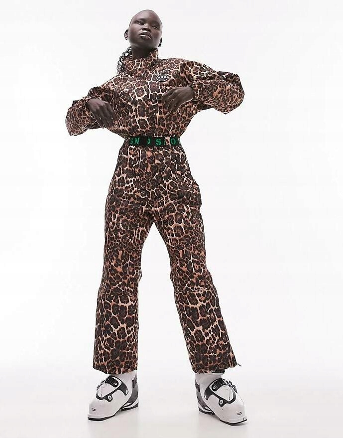 TOPSHOP PETITE KOMBINEZON NARCIARSKI LEOPARD PRINT 3SH NZ8__S