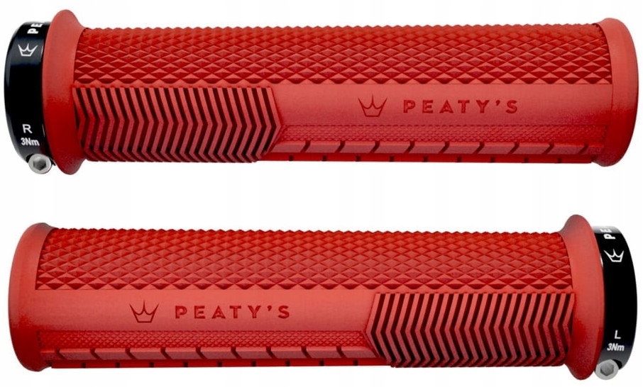 Gripy Rukojeti Peaty's Monarch Knurl Thin 30-32 mm Red