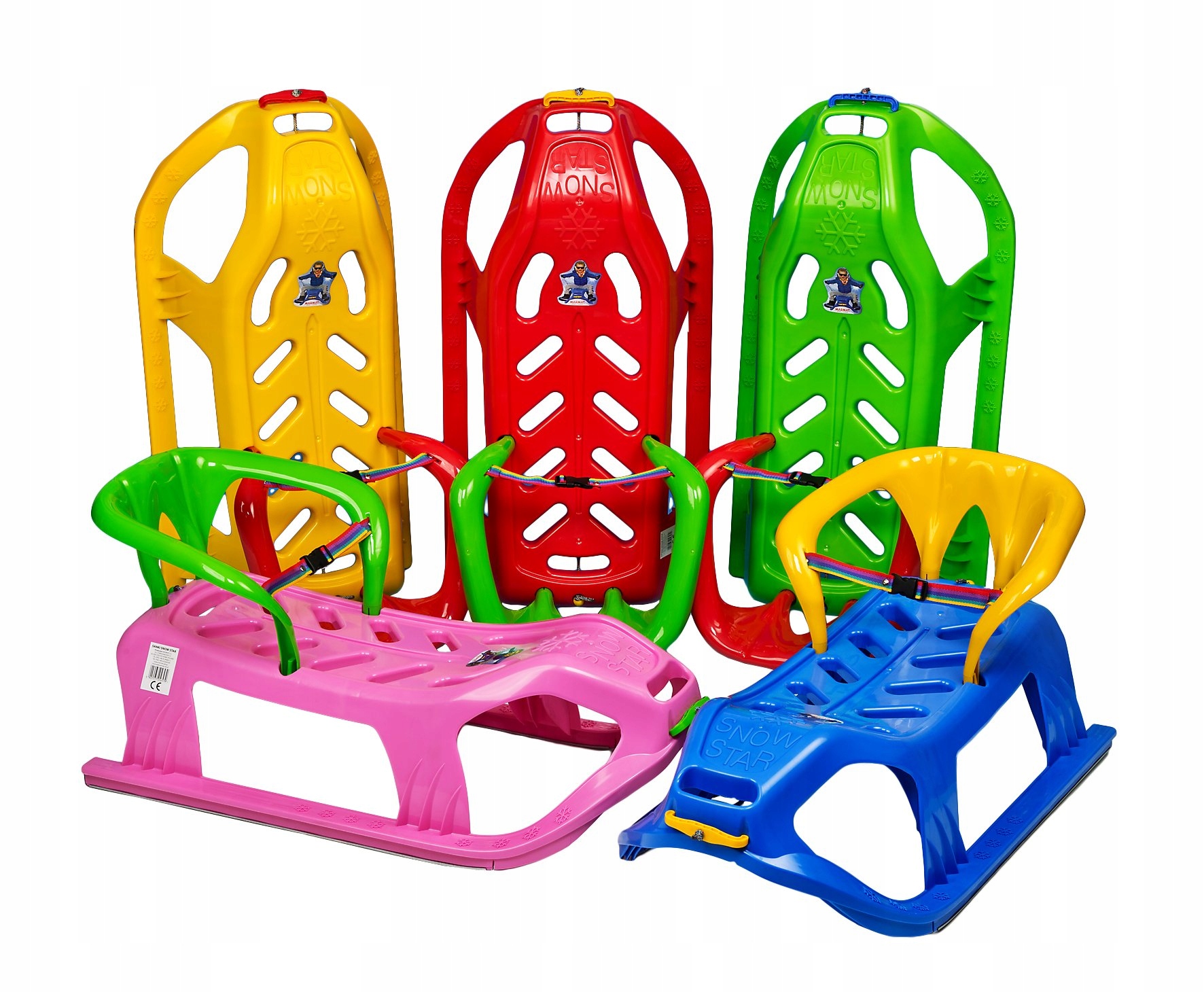 sanki plastikowe z oparciem SNOW STAR — 5