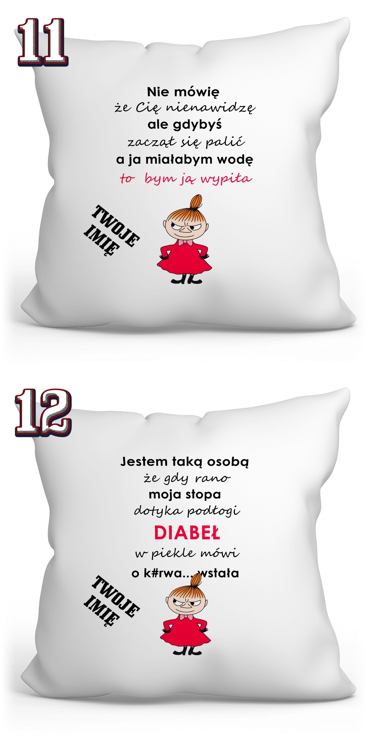 PODUSZKA MAŁA MI + IMIĘ Długość 40 cm