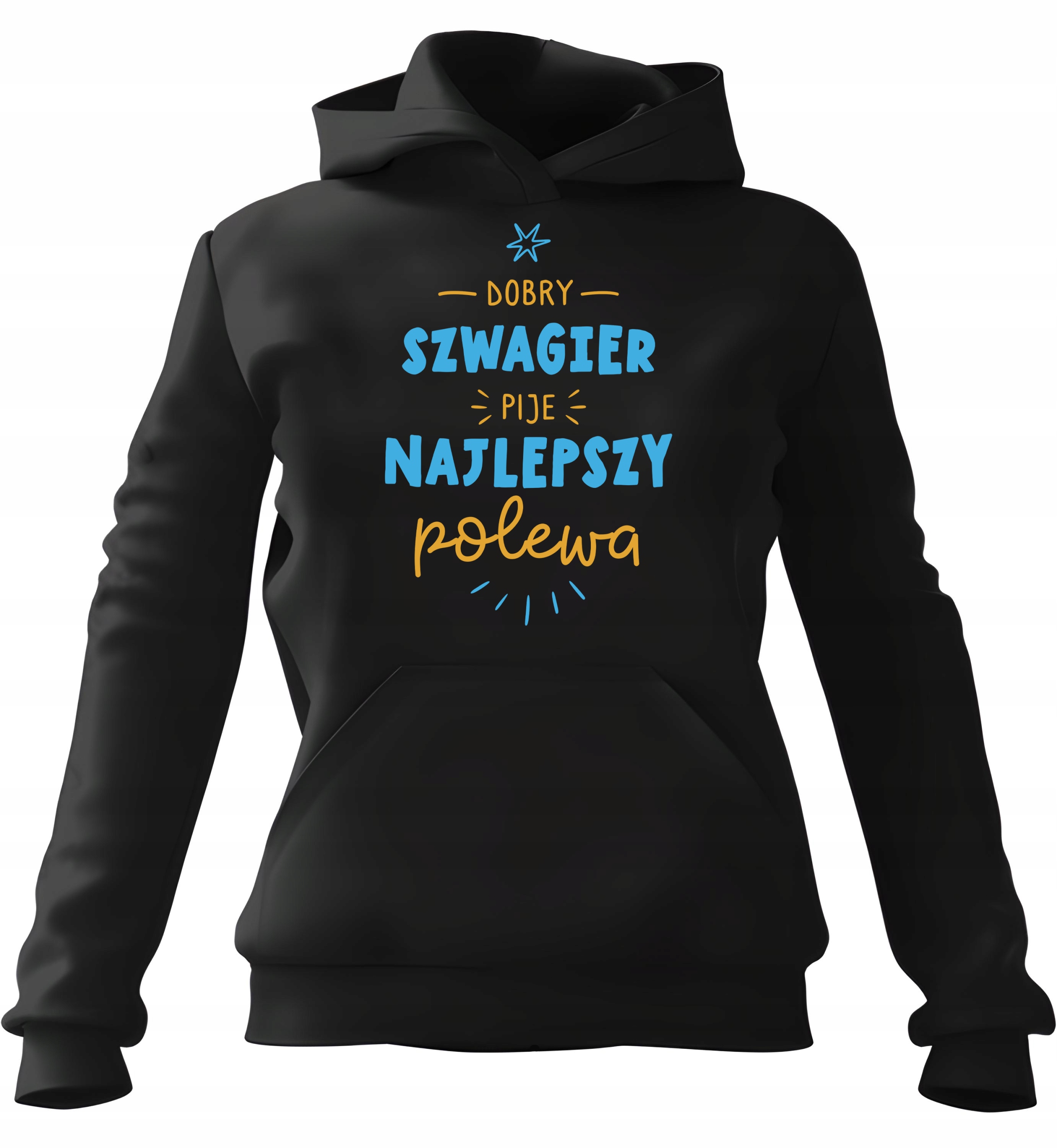 pánská mikina s kapucí Dobrý Švagr Pije Černá L Pro něj Chlapa Manžela C