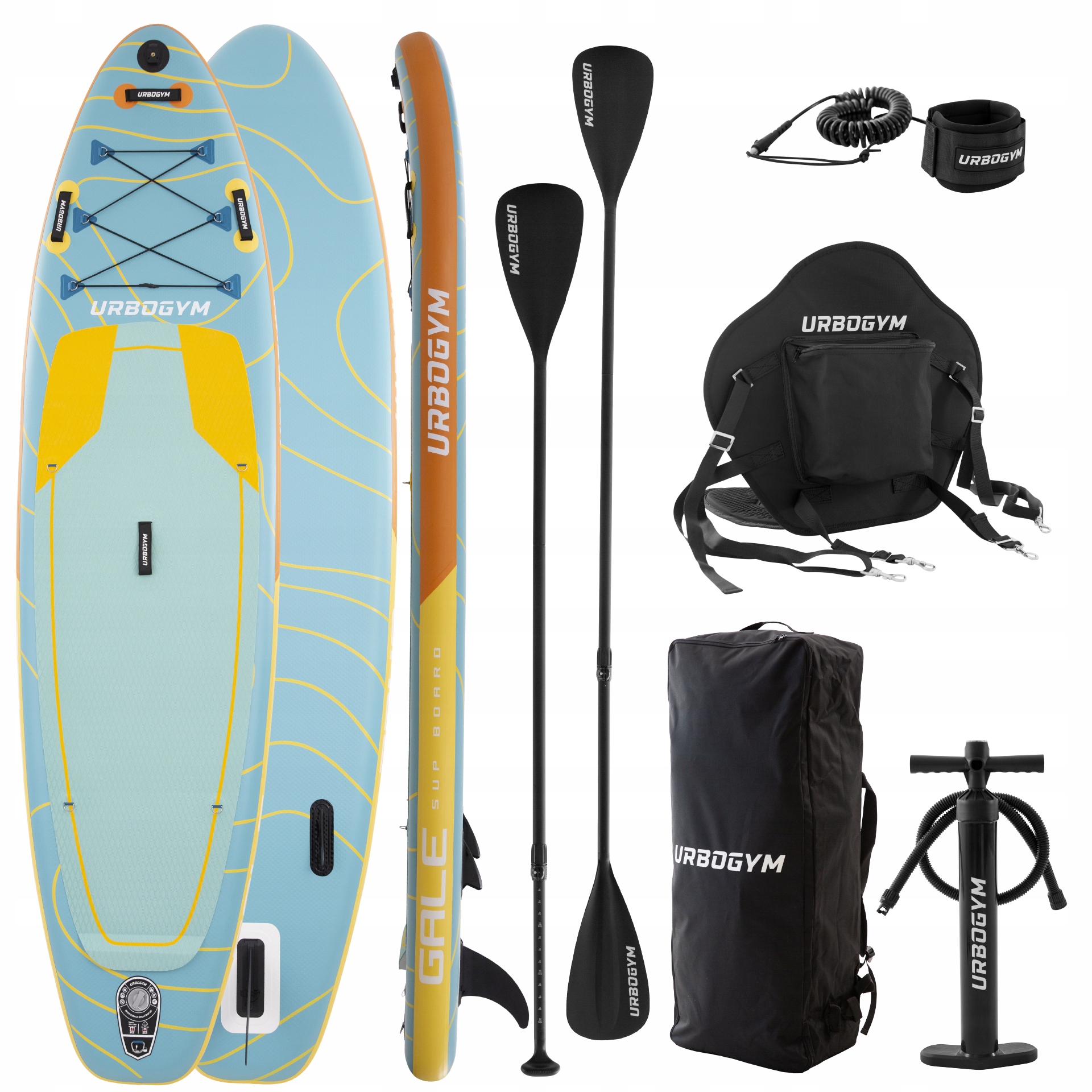 Deska Sup pompowana do pływania paddle board 320cm siedzisko GoPro set