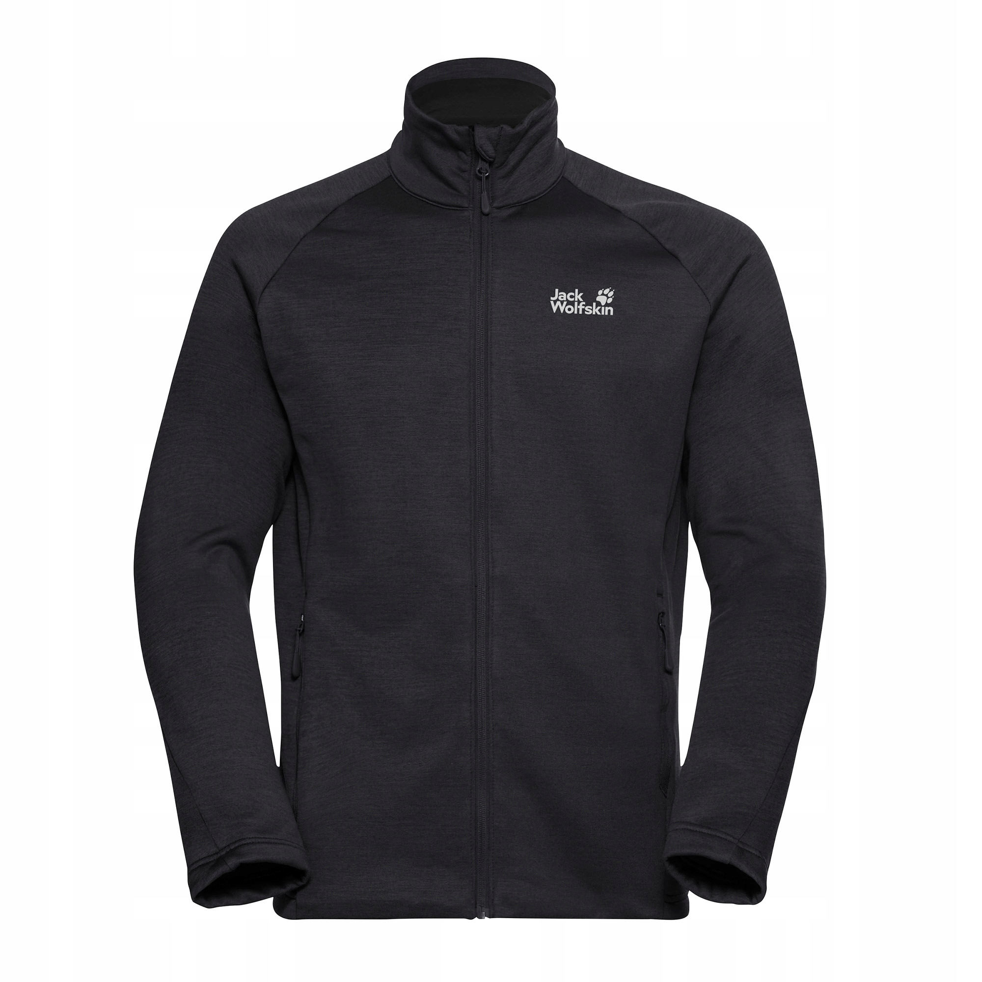 Bluza trekkingowa męska Jack Wolfskin Peak District Full Zip black