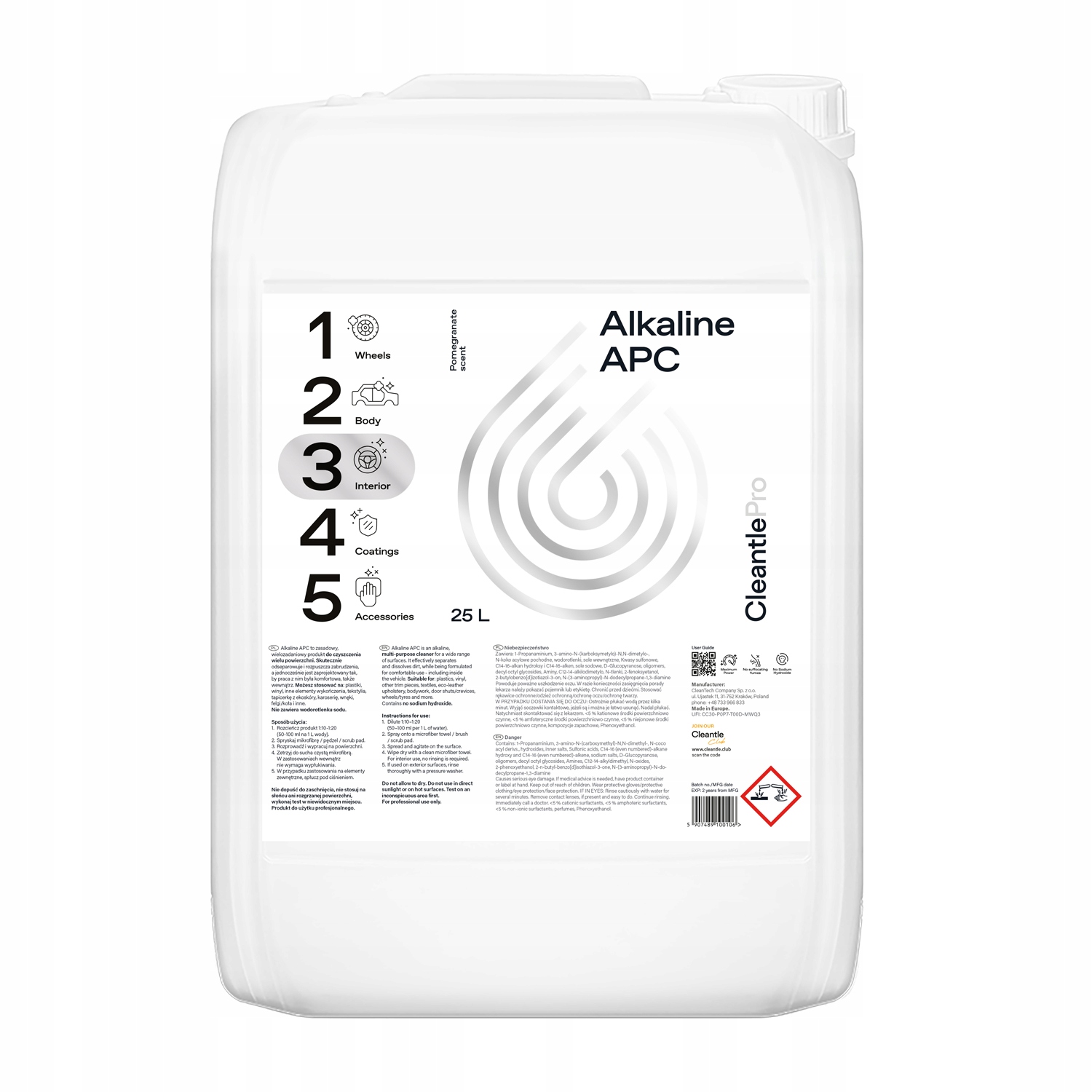 CleantlePro Alkaline Apc 25L zásaditý viacúčelový čistiaci prostriedok