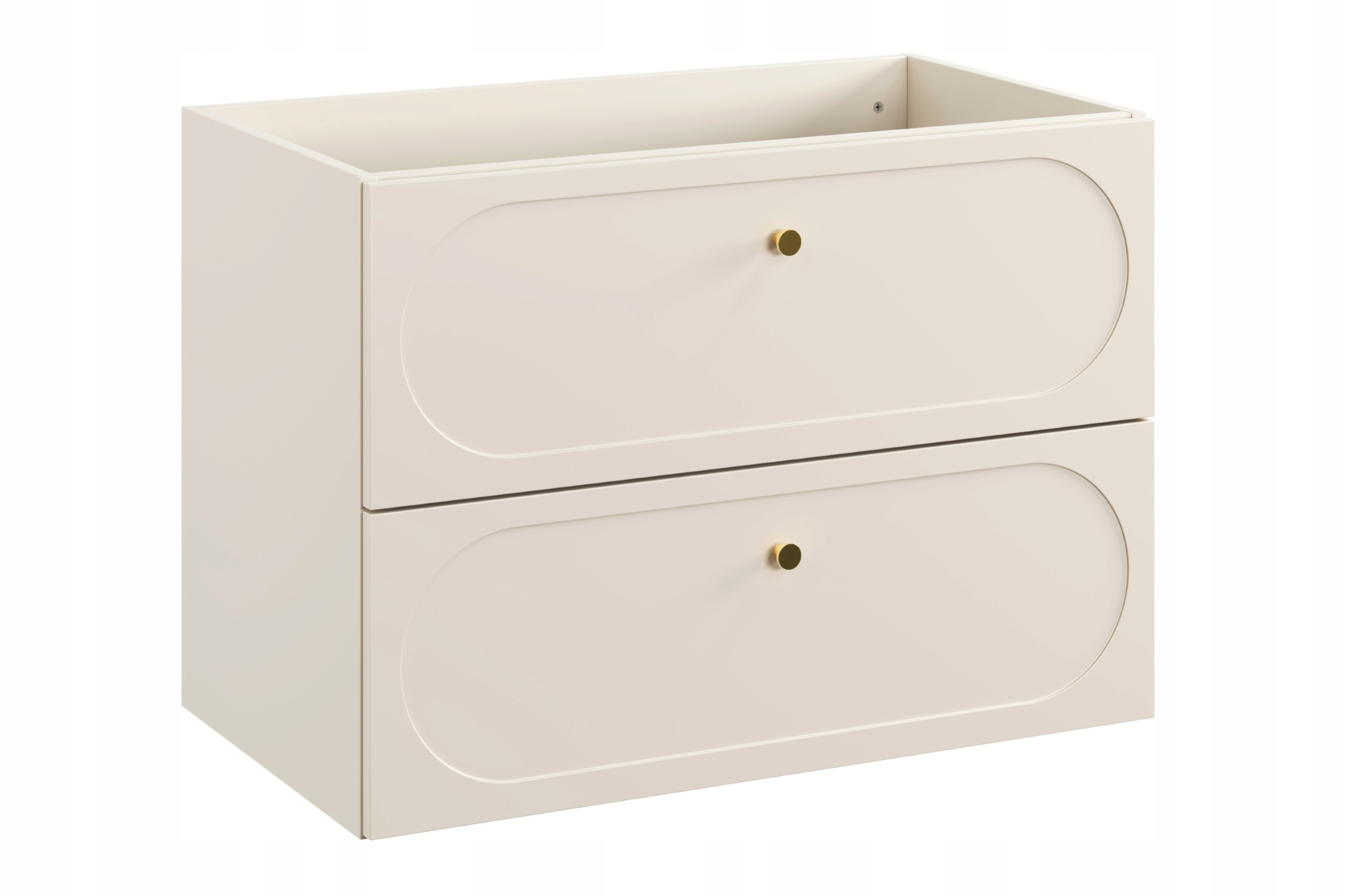Szafka łazienkowa wisząca Comad beż piaskowy 80 cm 2 szuflady