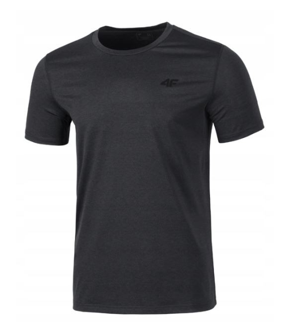 Męski T-Shirt Treningowy 4F Szybkoschnąca Koszulka Sportowa czarny S