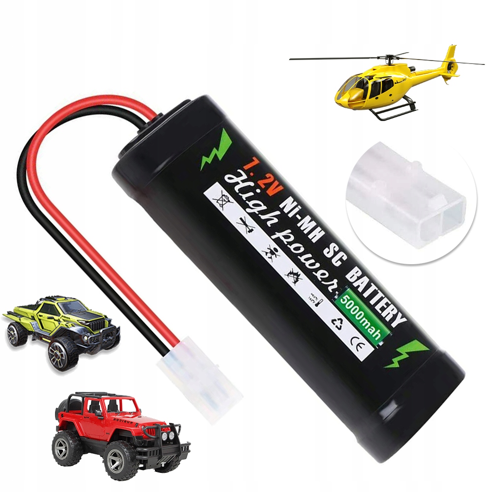 Akumulátor Napájecí Rc 72V 5000MAH, Vysoká Kapacita Nimh